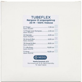 Tubeflex, rørgaze nr. 01, type A, 100% bomuld, 1,5 cm x 20 m