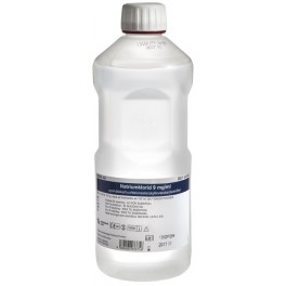 Saltvand, Natriumklorid, 0,9%, flaske, steril, 1000 ml